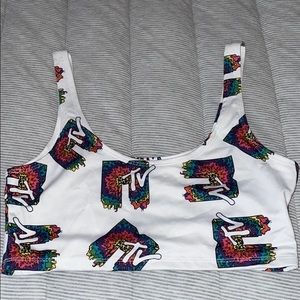 MTV print bikini top